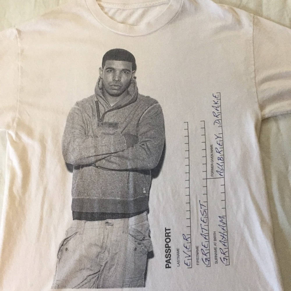 Rare Drake passport tee
